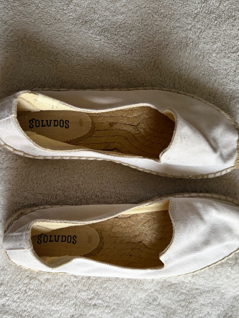 Soludos Cream Canvas Espadrilles